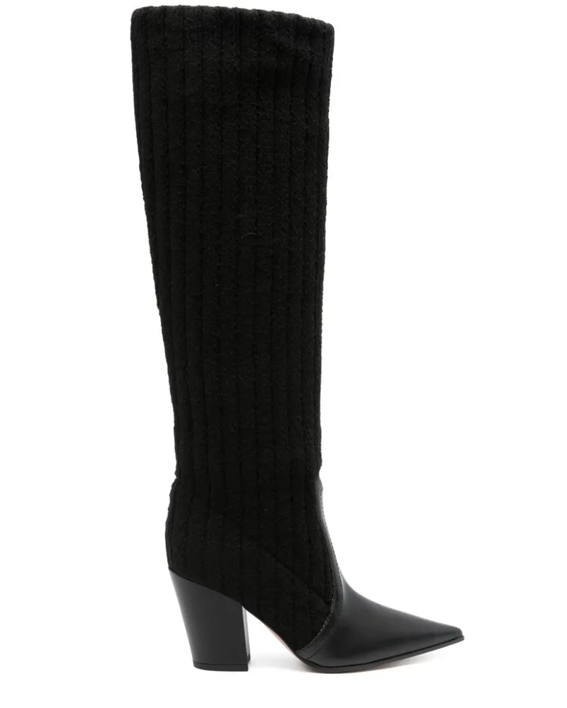 Gianvito Rossi Stiefel mit Einsätzen 85mm - Schwarz Schwarz