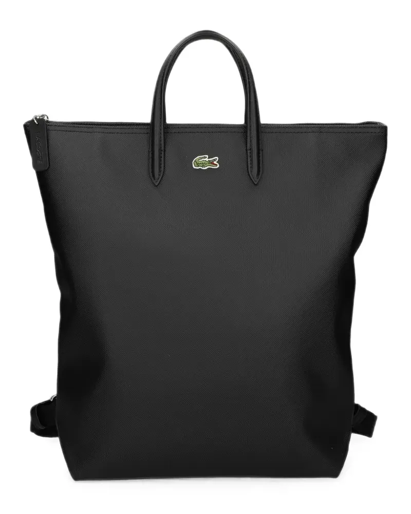 Lacoste Mittelgroßer Rucksack mit Logo - Schwarz Schwarz