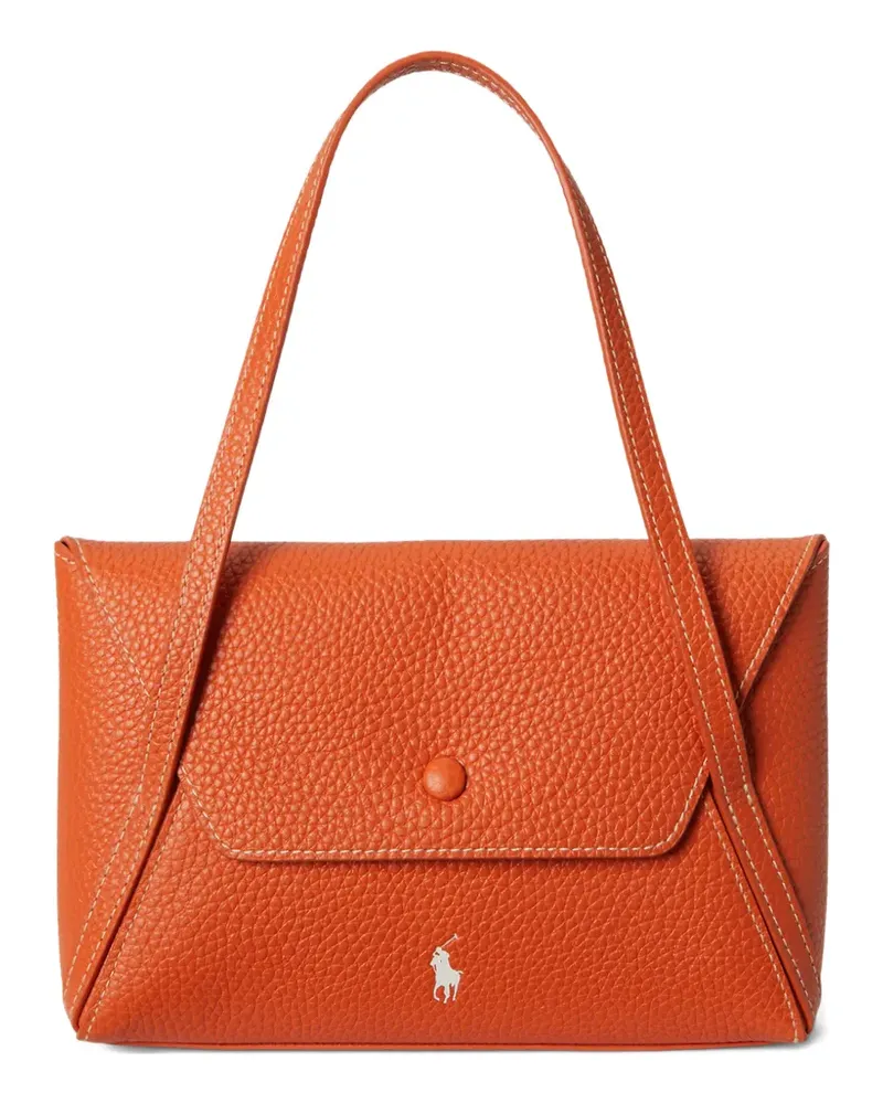 Ralph Lauren mini pebble-leather tote bag - Orange Orange
