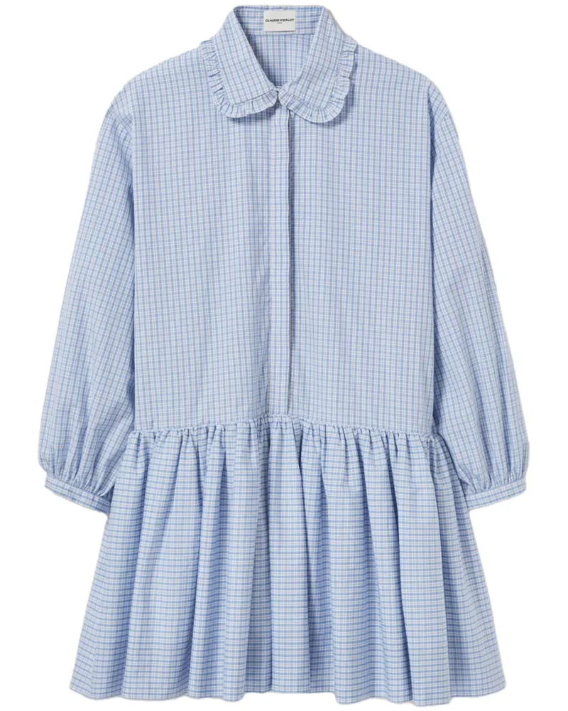 Claudie Pierlot Kariertes Minikleid - Blau Blau