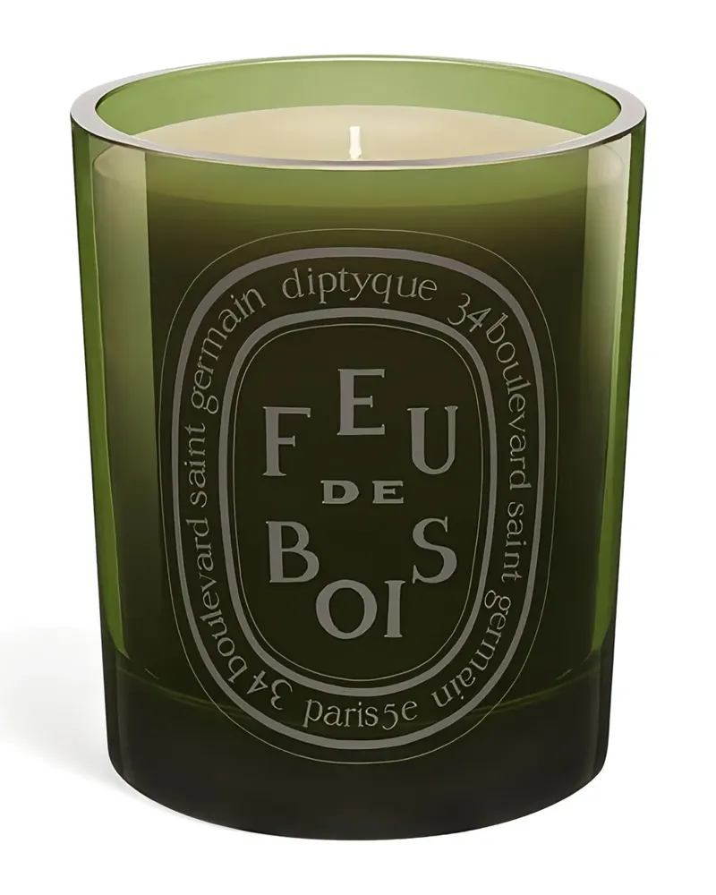 Diptyque Blown Glass Feu de Bois Candle - Grün Grün