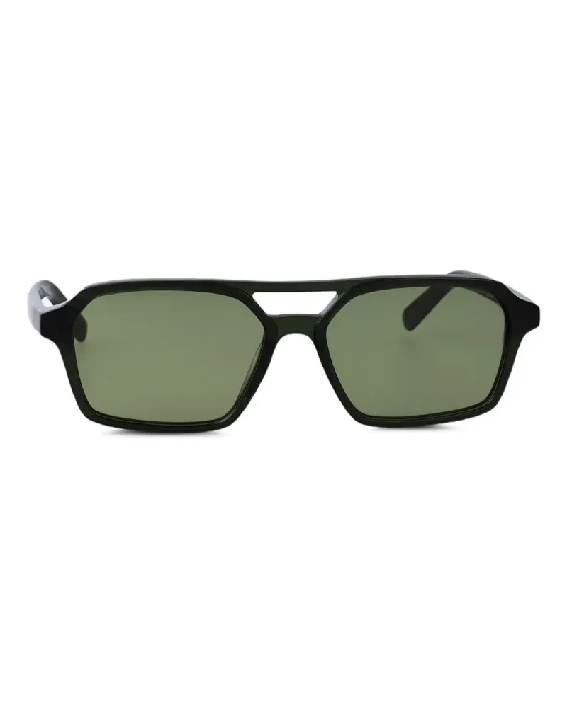 Maison Margiela Open retangular-frame sunglasses - Schwarz Schwarz
