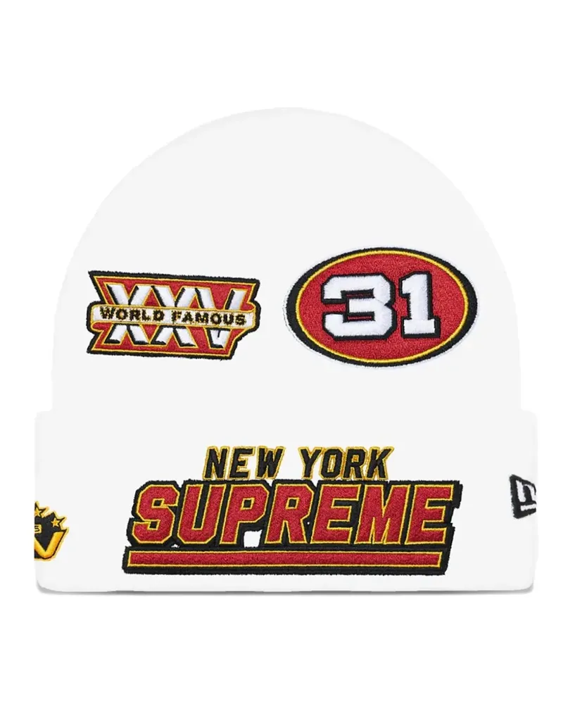 Supreme Being x New Era Fußball-Beanie mit Applikation - Weiß Weiß