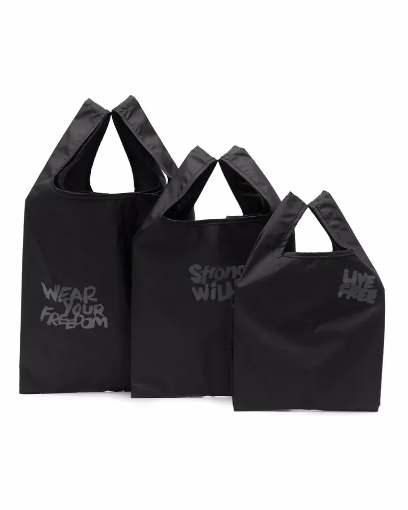 Comme des Garçons Shopper mit Slogan-Print - Schwarz Schwarz