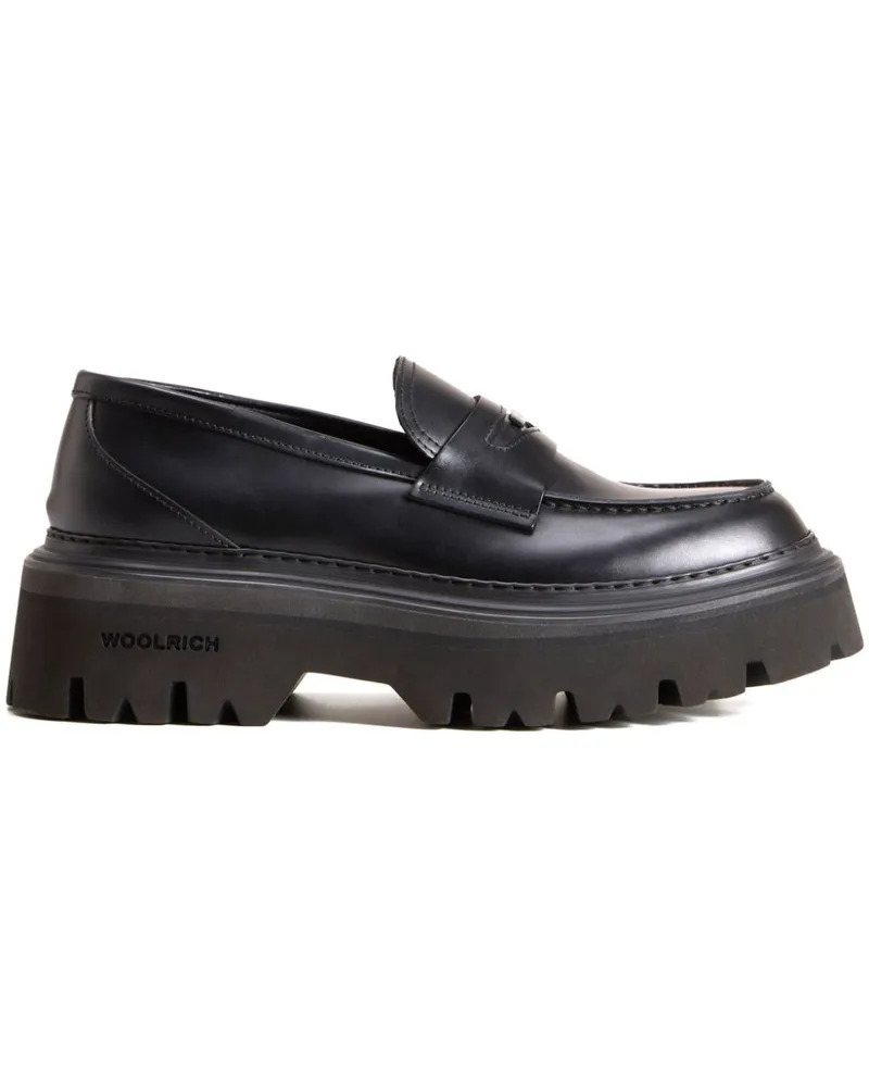 Woolrich Loafer mit runder Kappe - Schwarz Schwarz