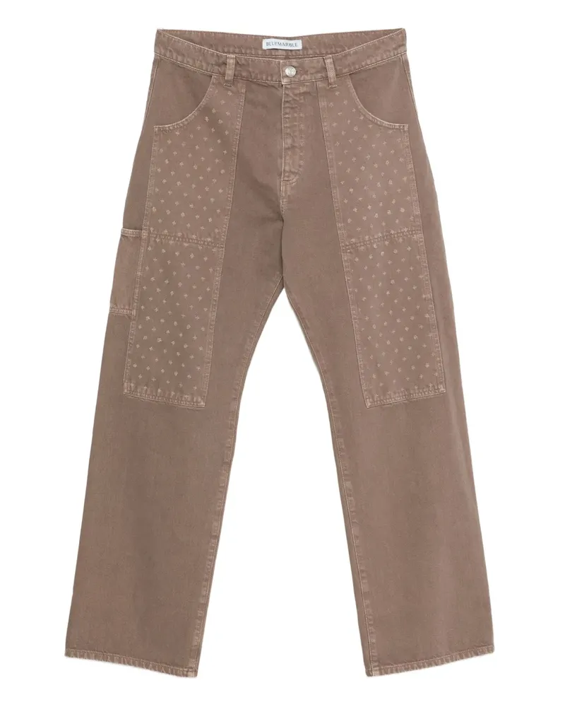BLUEMARBLE Jeans im Distressed-Look - Braun Braun