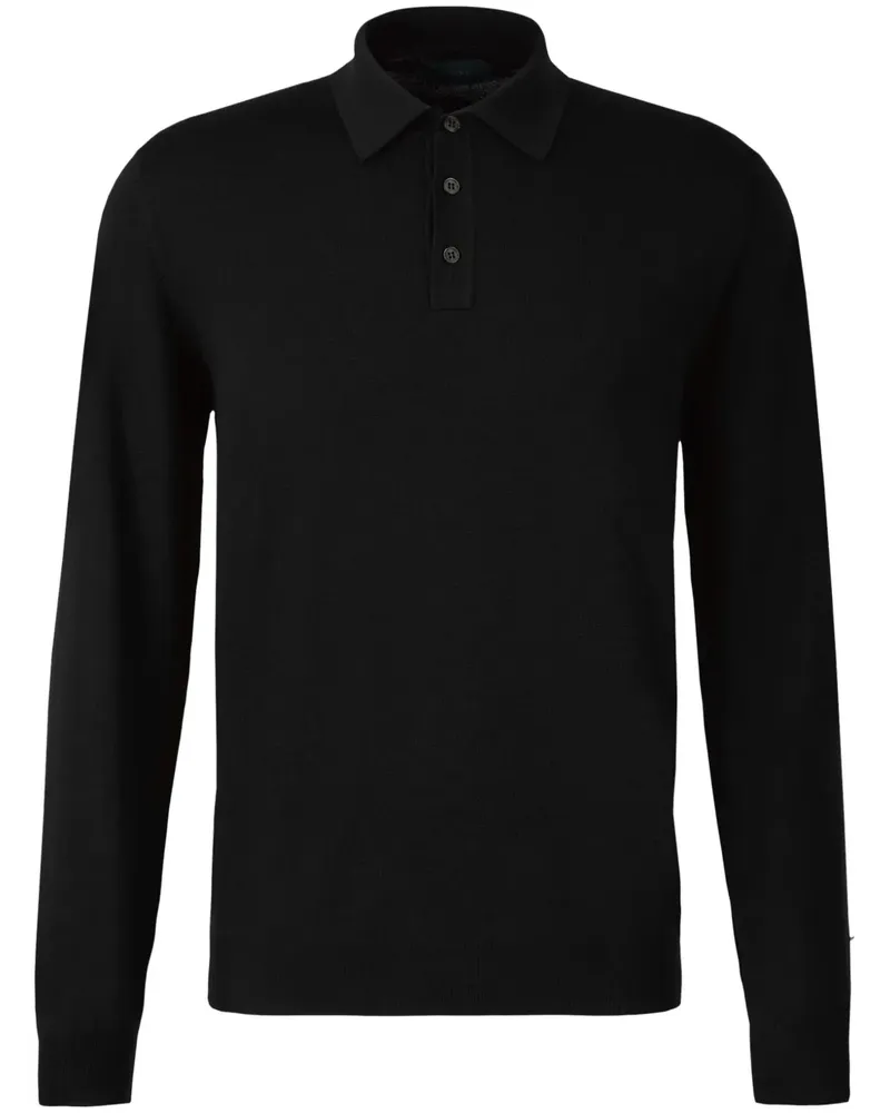 Zanone Poloshirt mit langen Ärmeln - Blau Blau