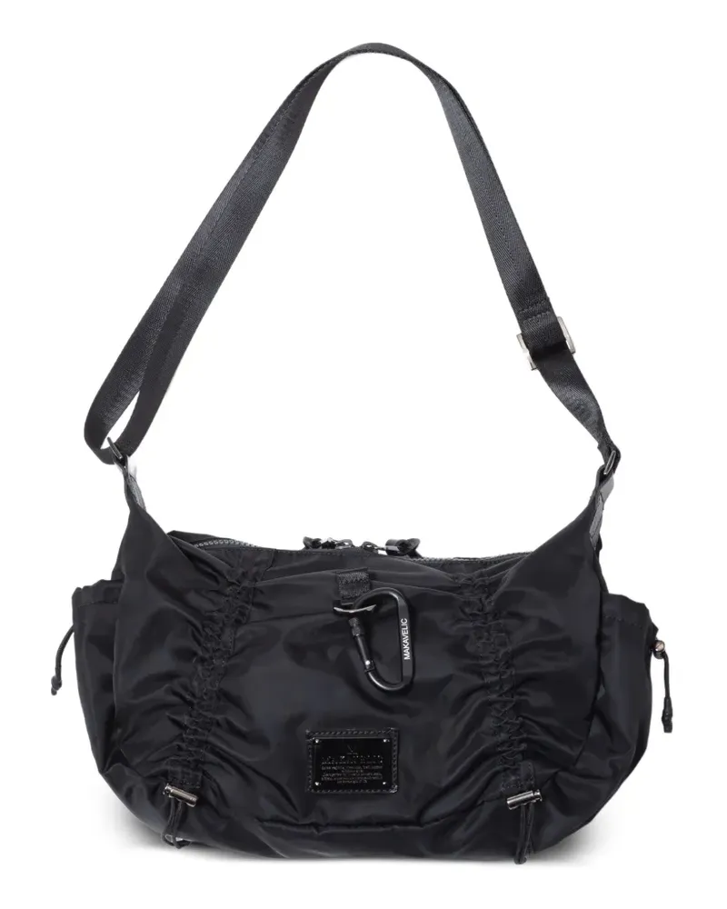 Makavelic Schultertasche mit Zugverschluss - Schwarz Schwarz