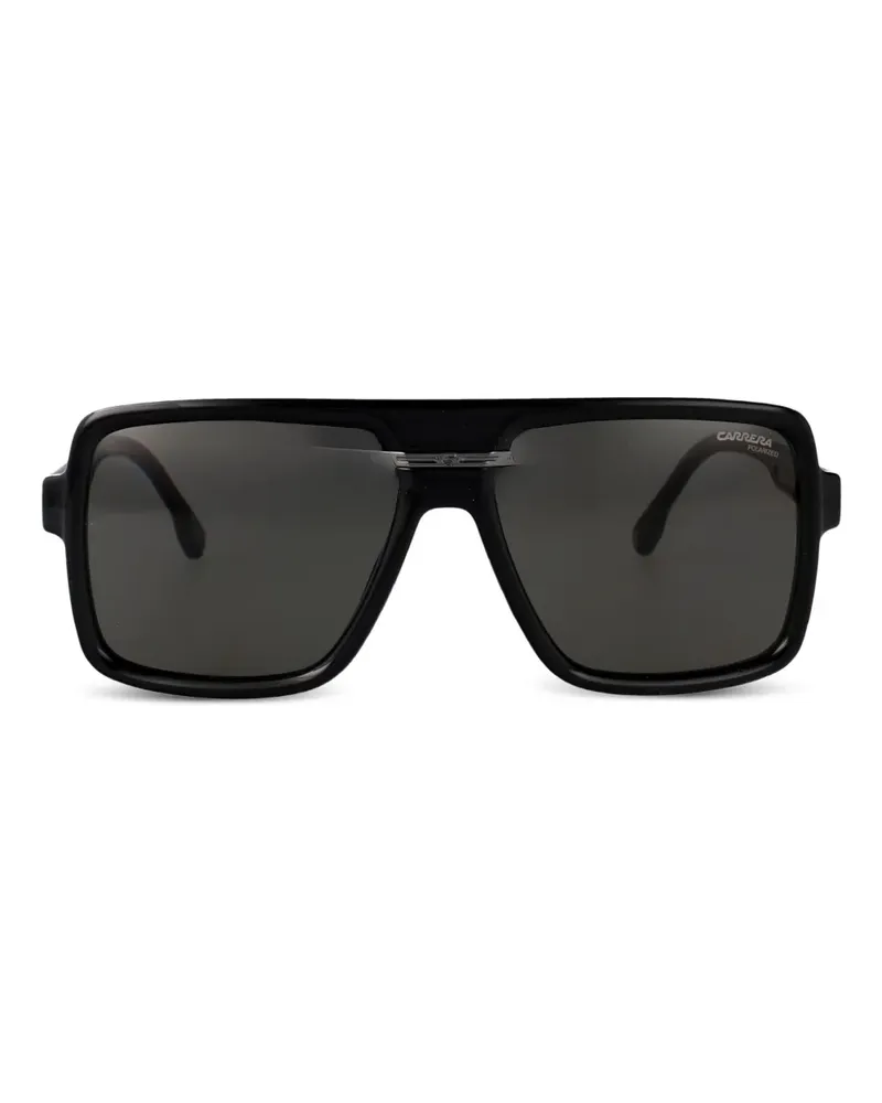 Carrera Sonnenbrille mit eckigem Gestell - Schwarz Schwarz