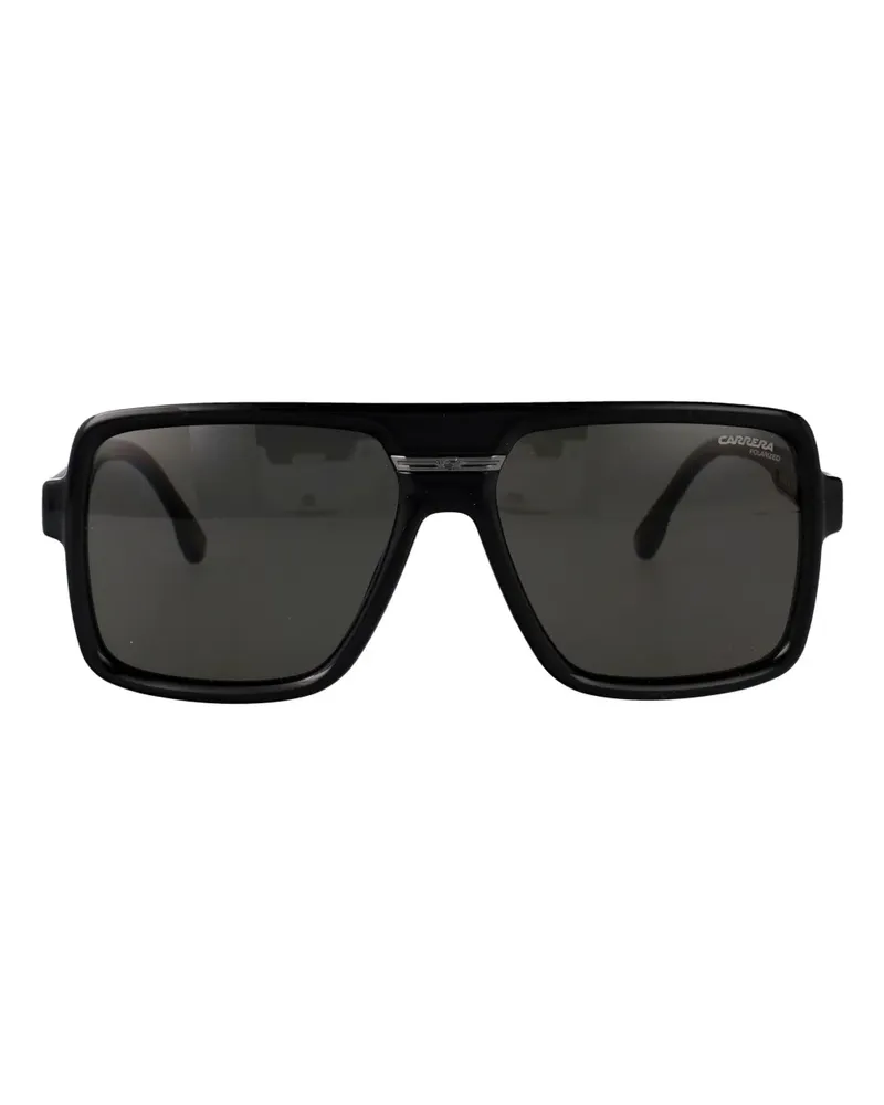 Carrera Sonnenbrille mit eckigem Gestell - Schwarz Schwarz