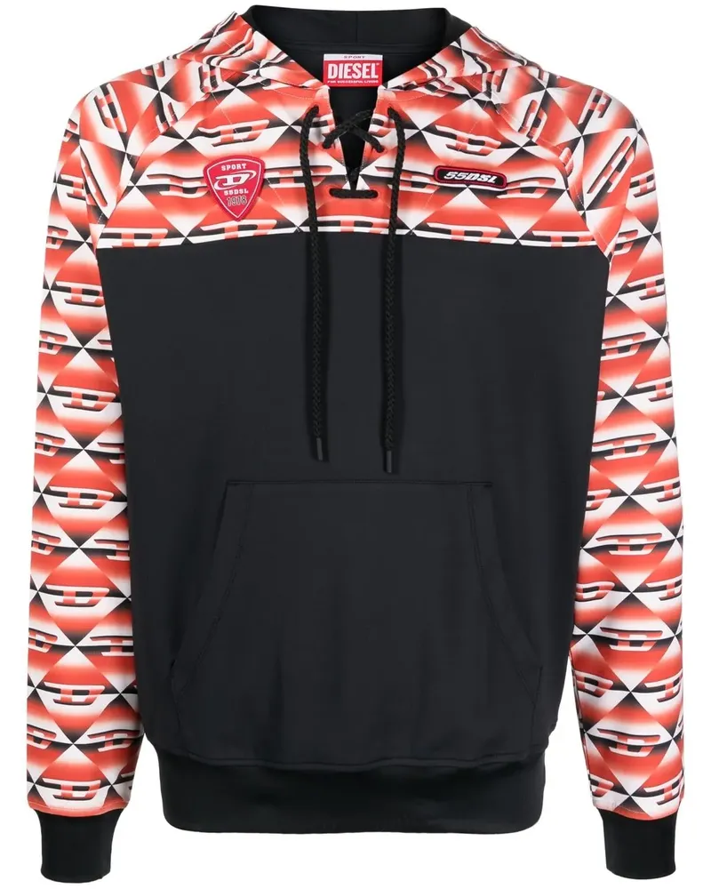 Diesel Hoodie mit Monogramm - Schwarz Schwarz