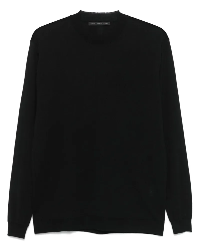 Low Brand Fein gestrickter Pullover - Schwarz Schwarz
