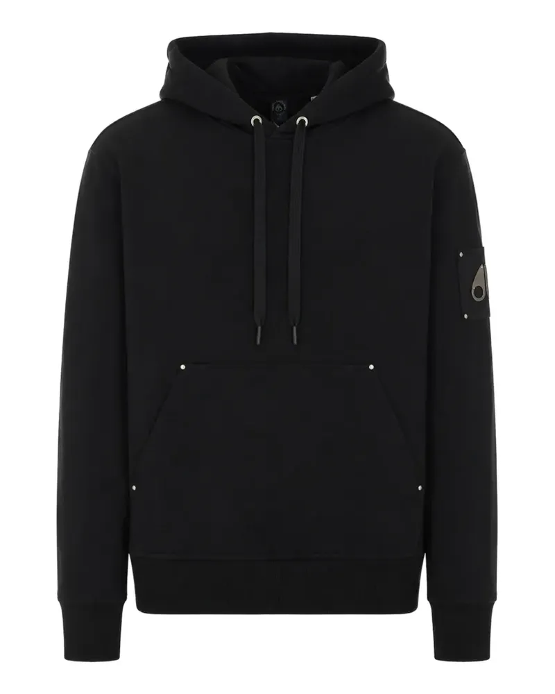 Moose Knuckles Hartsfield Hoodie mit Logo - Schwarz Schwarz