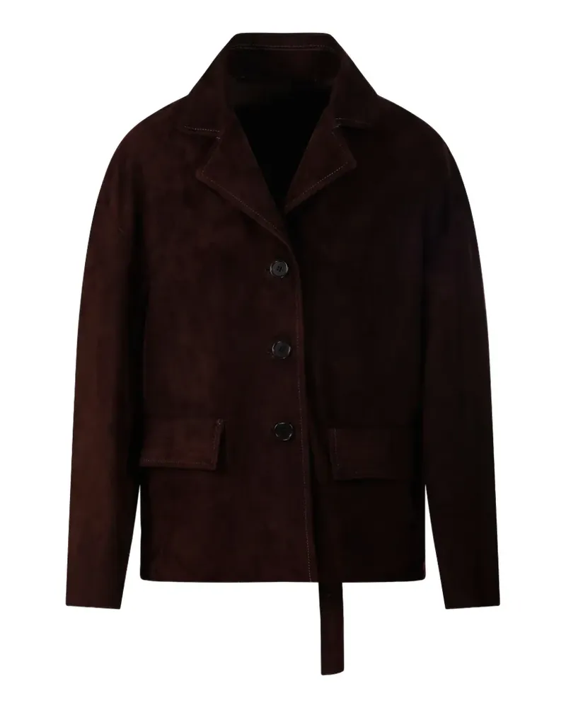 Salvatore Santoro buttoned suede jacket - Braun Braun