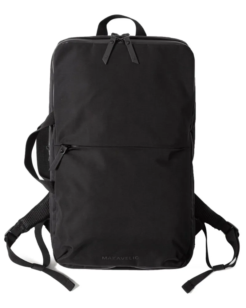Makavelic Rucksack mit Reißverschluss - Schwarz Schwarz