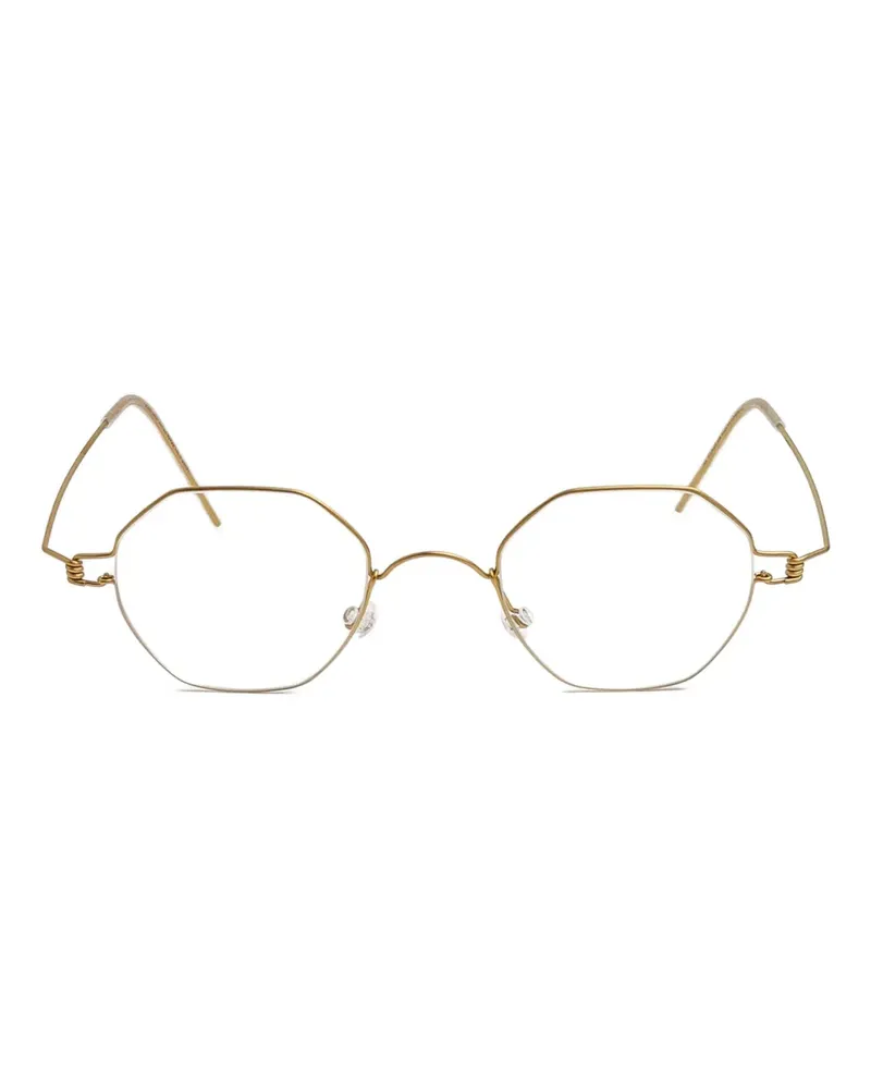 Lindberg Brille mit geometrischem Gestell - Gold Gold