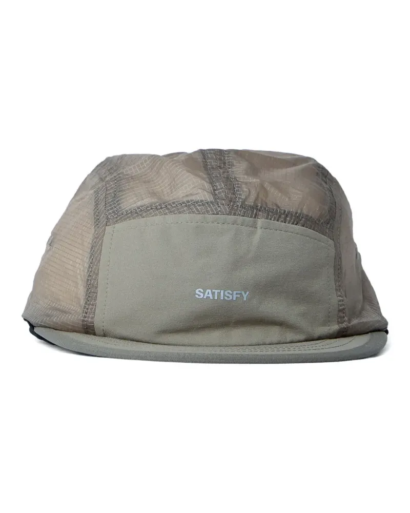 Satisfy logo-embroidered cap - Nude Nude