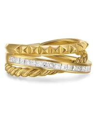 David Yurman 18kt Crossover Trio Three Row Gelbgoldring Gold