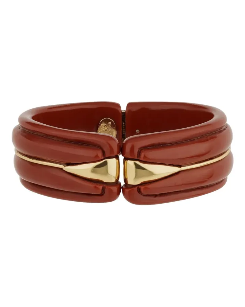 Gas Bijoux Ecume ribbed bangle bracelet - Braun Braun