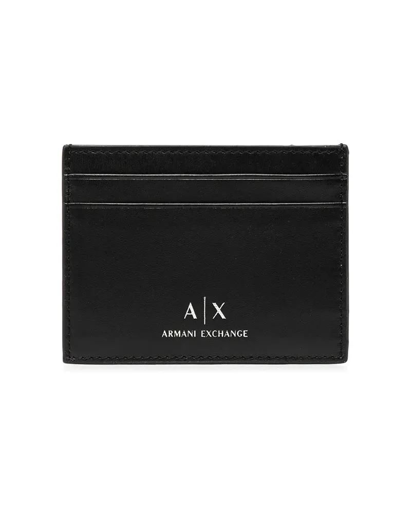 Armani Exchange Kartenetui mit Logo-Print - Schwarz Schwarz