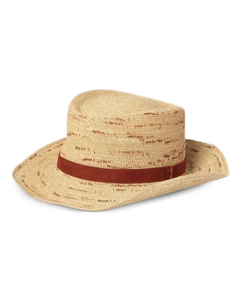 Borsalino Indiana Hut aus Raffiabast - Nude Nude