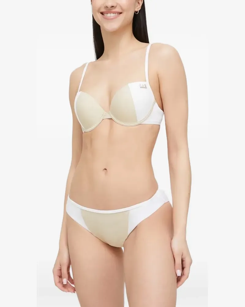 EA7 Bikini mit Logo-Schild - Weiß Weiß