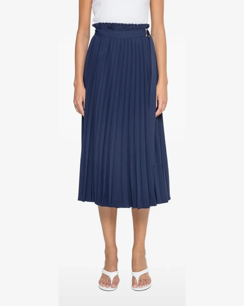 NISSA Faltenrock mit hohem Bund - Blau Blau