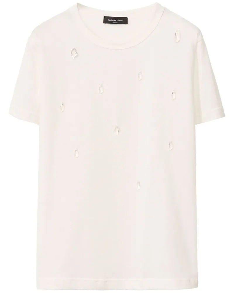 Fabiana Filippi T-Shirt aus Jersey - 0142 WHITE 0142