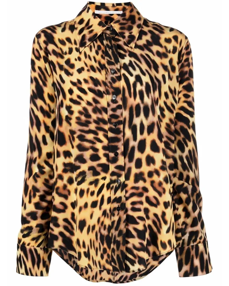 Stella McCartney Hemd mit Leoparden-Print - Braun Braun