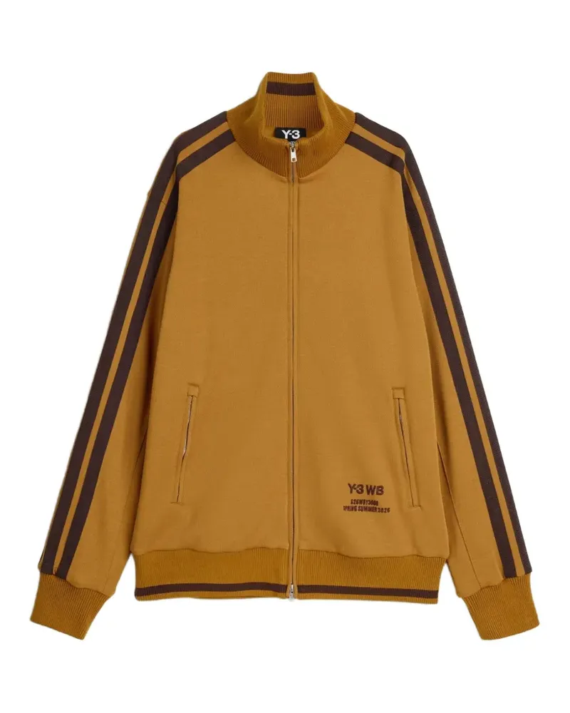Y-3 x Wales Bonner and Yohji Yamamoto side-stripe track jacket - Braun Braun