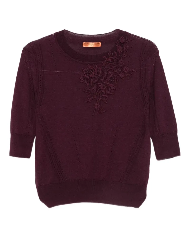 Ermanno Scervino Kurzärmeliger Pullover - Violett Violett