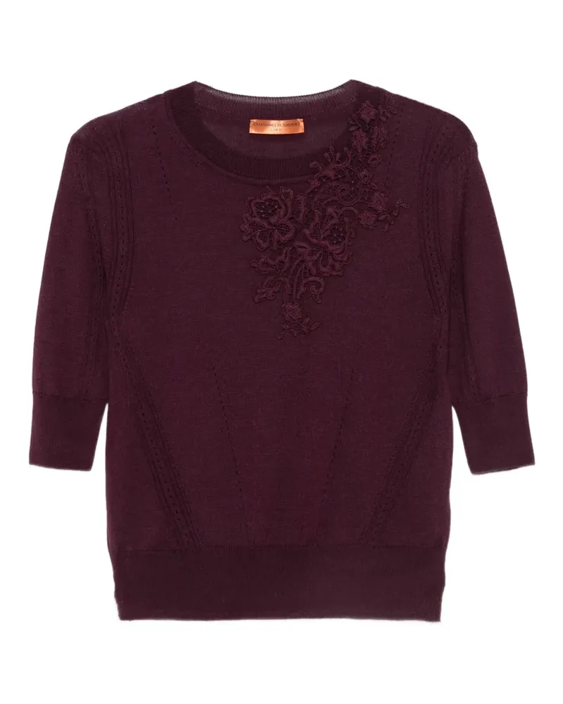 Ermanno Scervino Kurzärmeliger Pullover - Violett Violett