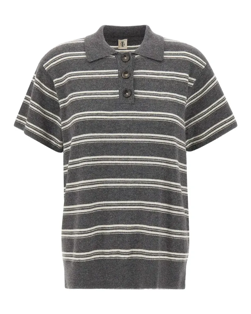 The Garment Gestreiftes Poloshirt - Grau Grau