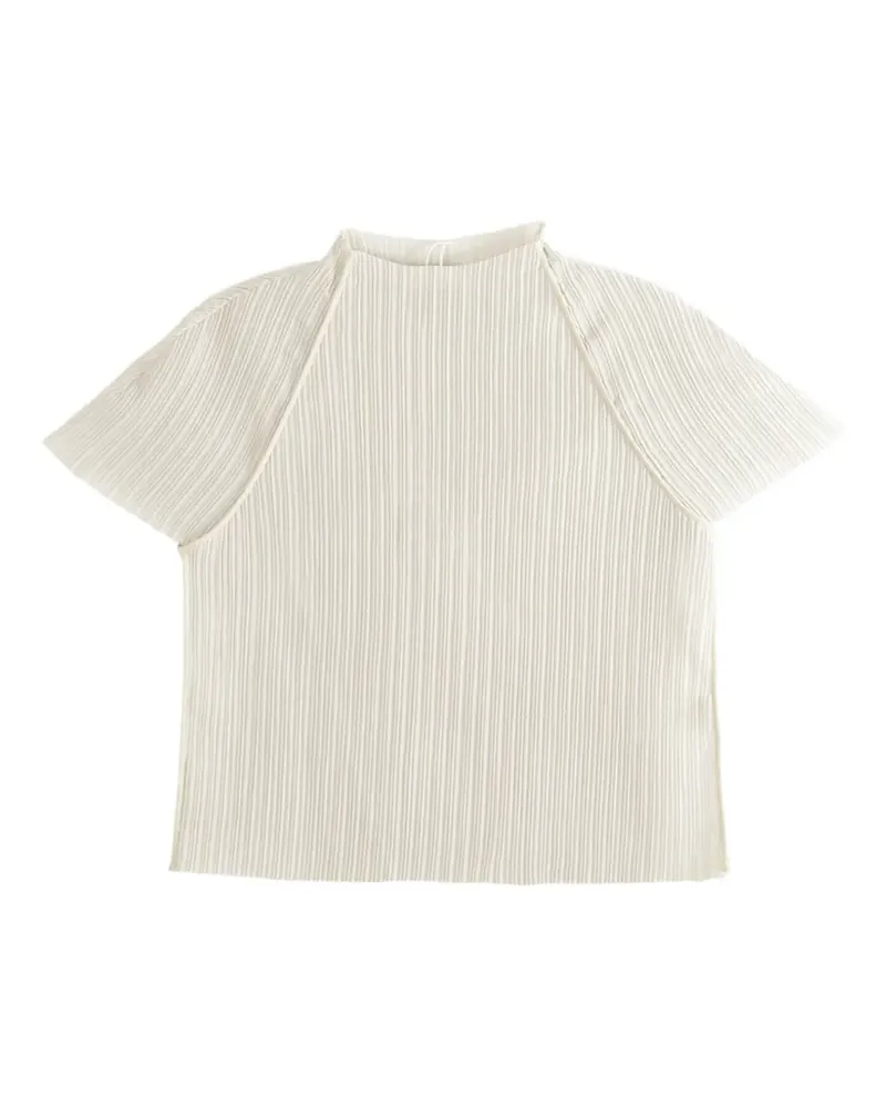 AMOMENTO plissé raglan-sleeve T-shirt - Nude Nude