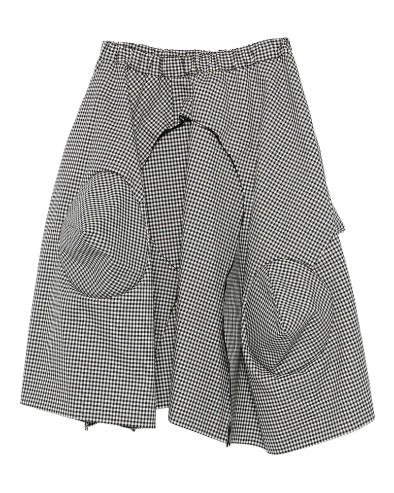 Comme des Garçons Ausgestellter Rock mit Stickerei - Schwarz Schwarz