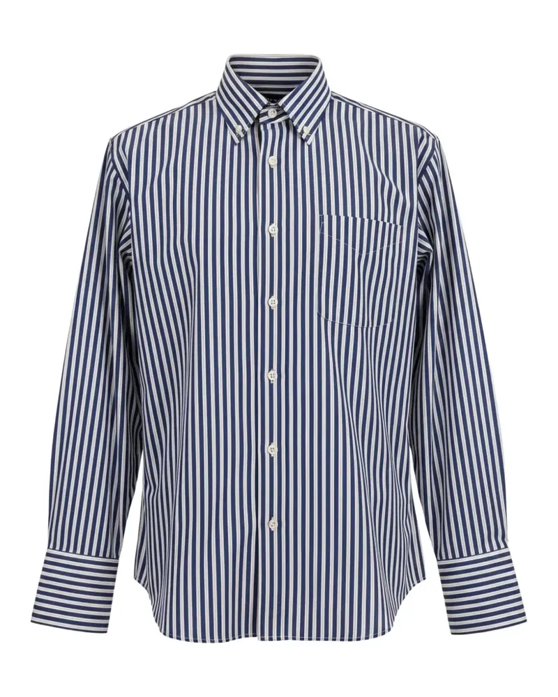 Black Label striped button-down shirt - Blau Blau