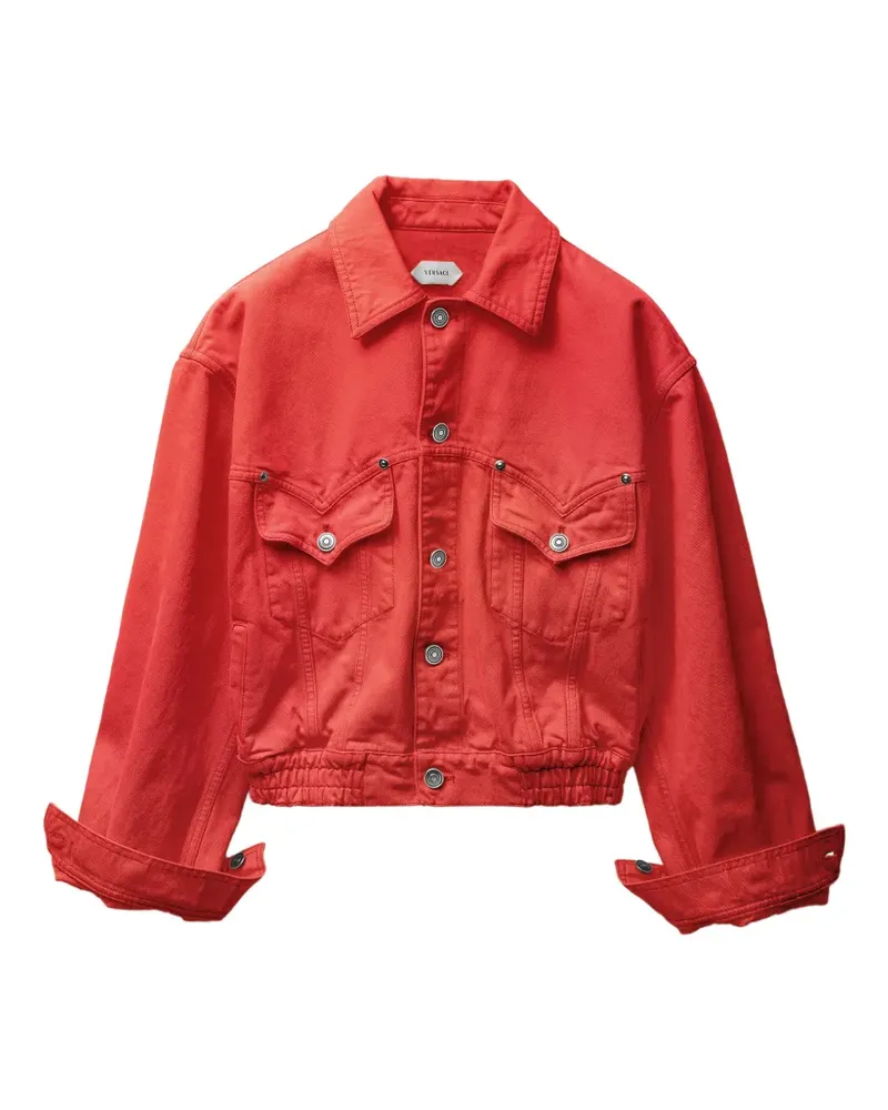 Versace Jeansblouson im Oversized-Look - Rot Rot