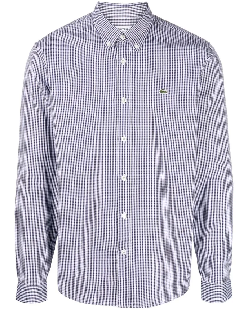 Lacoste Button-down-Hemd mit Vichy-Karo - Blau Blau