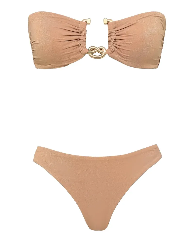 Zimmermann knot-detail bikini - Nude Nude