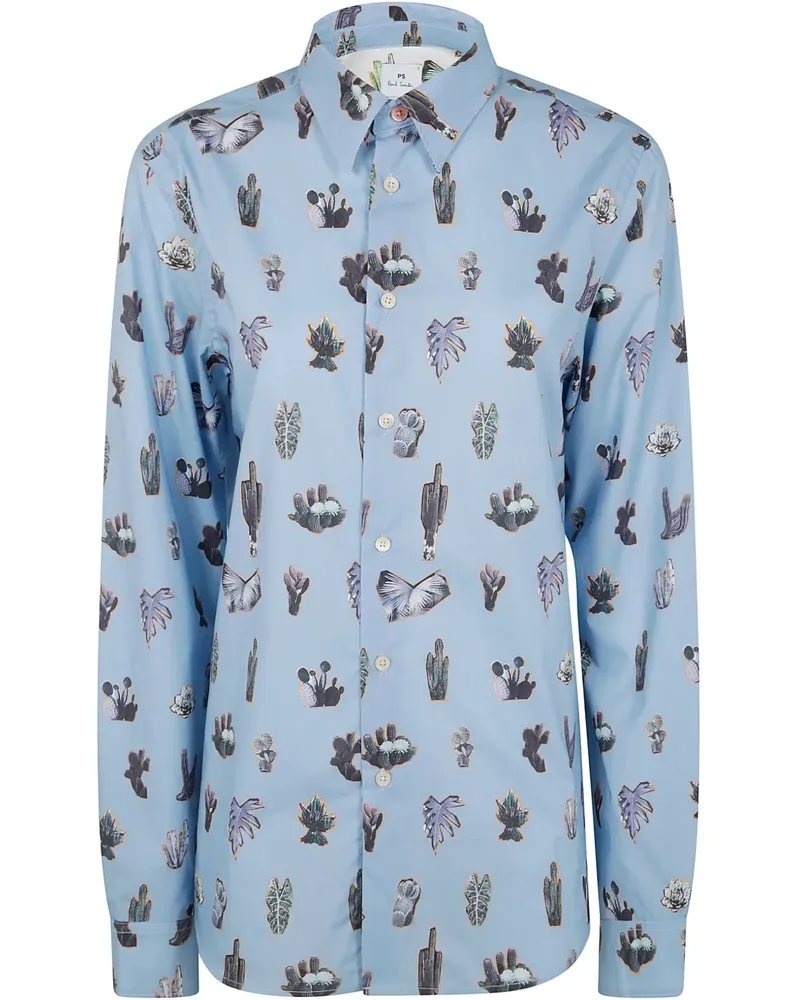 Paul Smith Gemustertes Hemd - Blau Blau