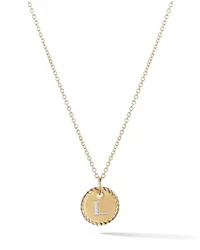 David Yurman 18kt L Initial Charm Gelbgoldhalskette Gold