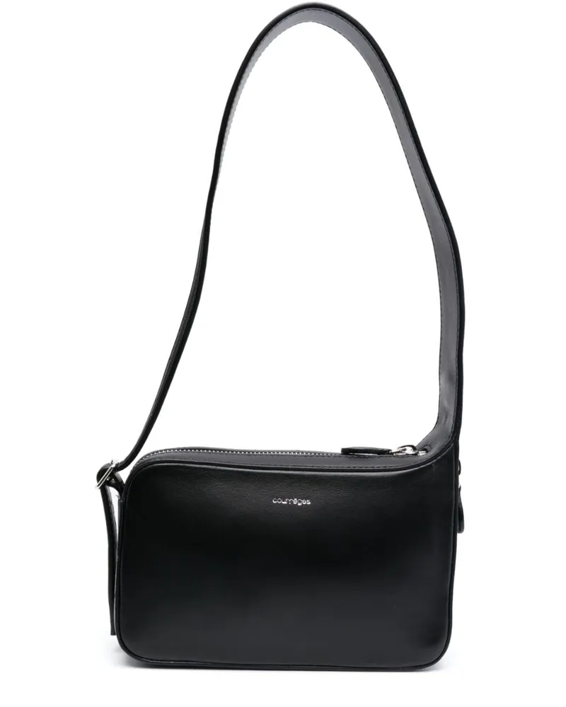 Courrèges Schultertasche mit Reißverschluss - Schwarz Schwarz
