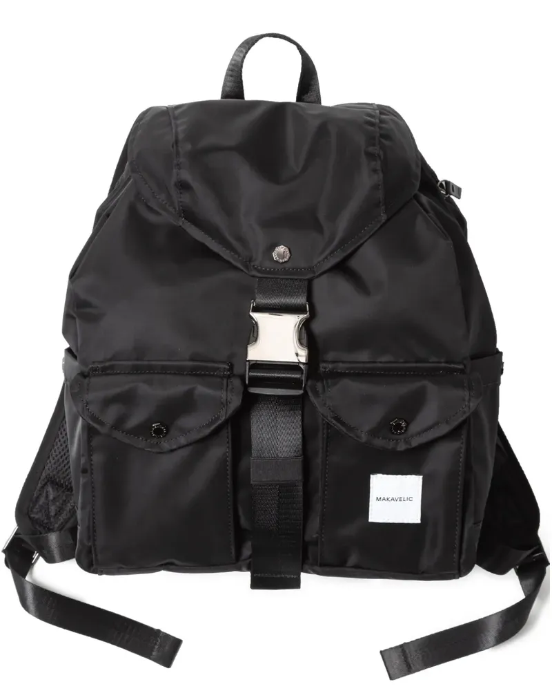 Makavelic Rucksack mit Logo-Patch - Schwarz Schwarz