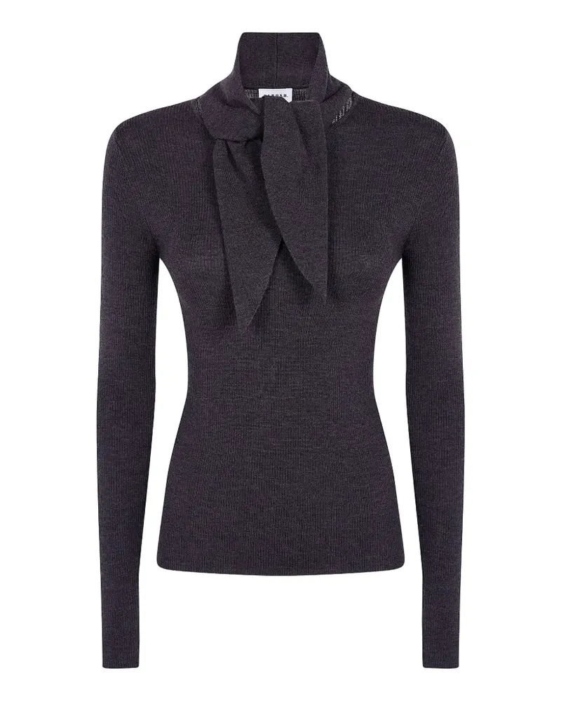P.A.R.O.S.H. P.A.R.O H. Gerippter Pullover mit Schleifenverschluss - Braun Braun