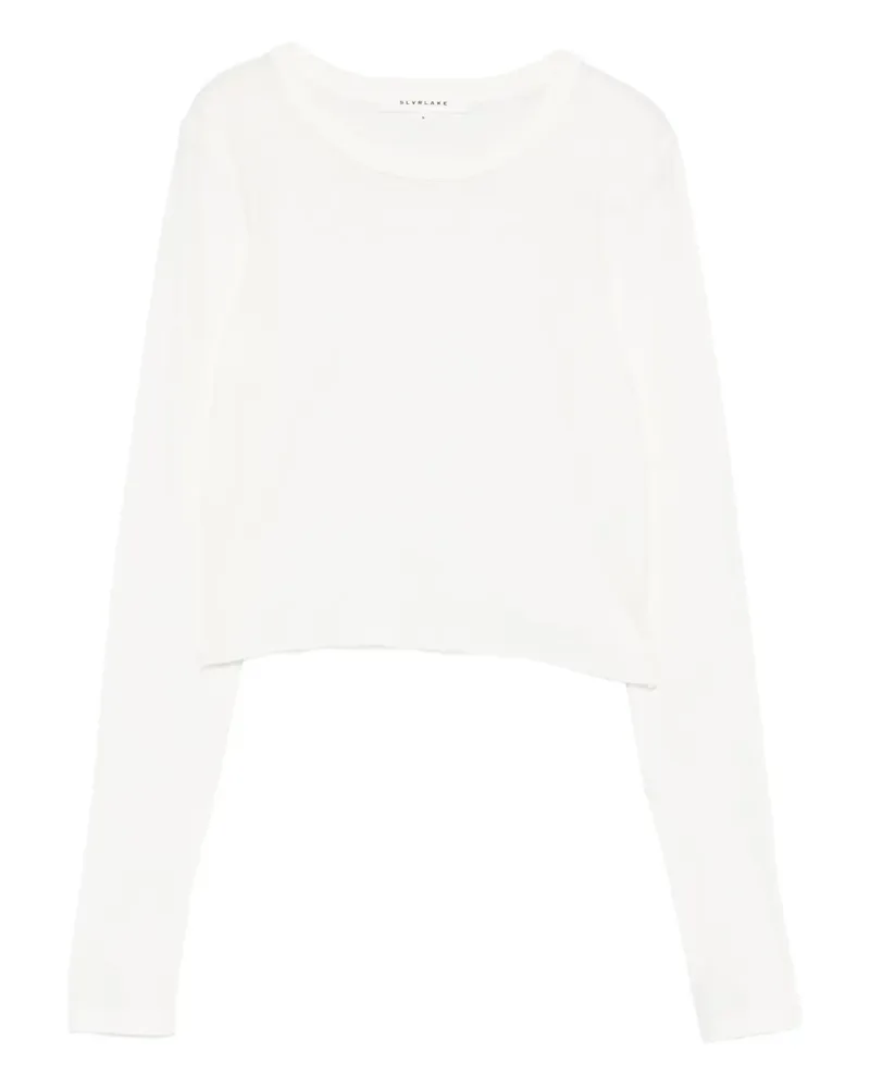 SLVRLAKE Klassisches Langarmshirt - Weiß Weiß