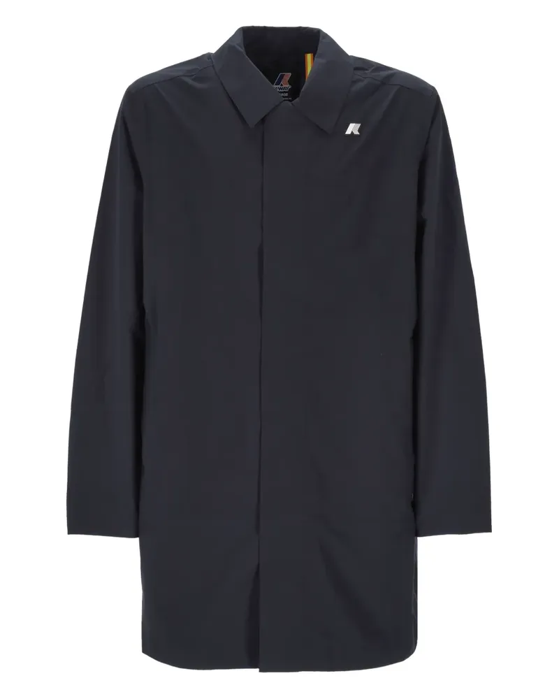 K-Way Trenchcoat mit Logo-Patch - Blau Blau