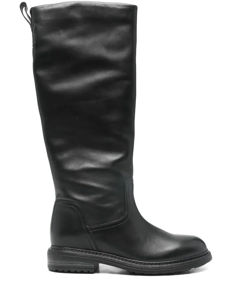 Carmens Stiefel mit Reißverschluss - Schwarz Schwarz