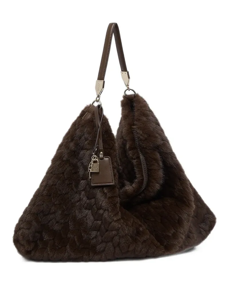 Liu Jo large faux-fur bag - Braun Braun