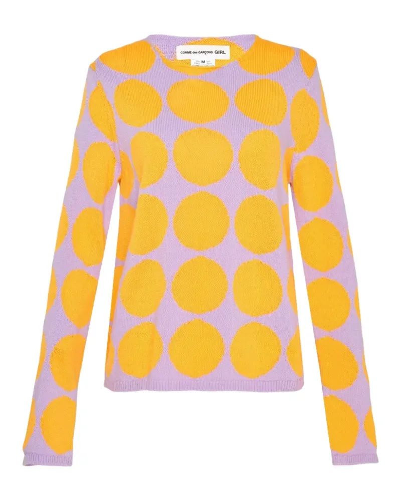Comme des Garçons Intarsien-Pullover mit Polka Dots - Violett Violett