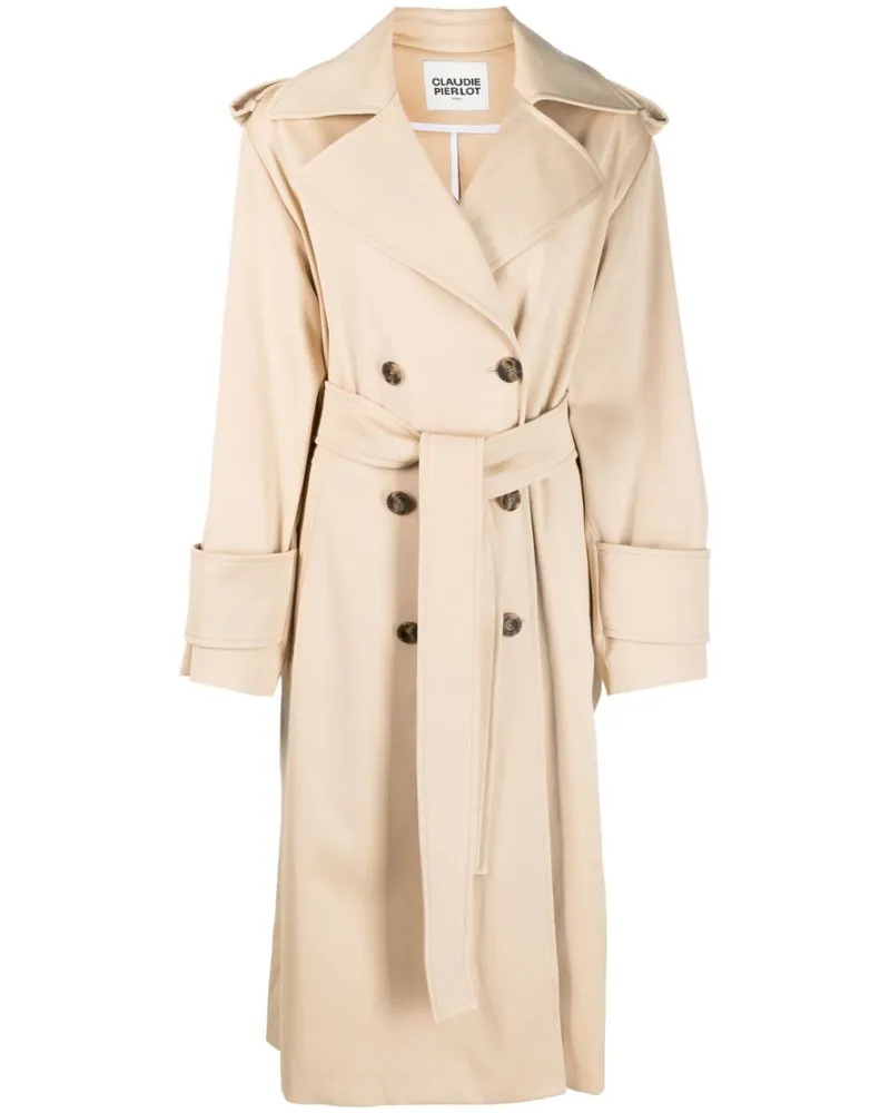 Claudie Pierlot Doppelreihiger Trenchcoat Nude